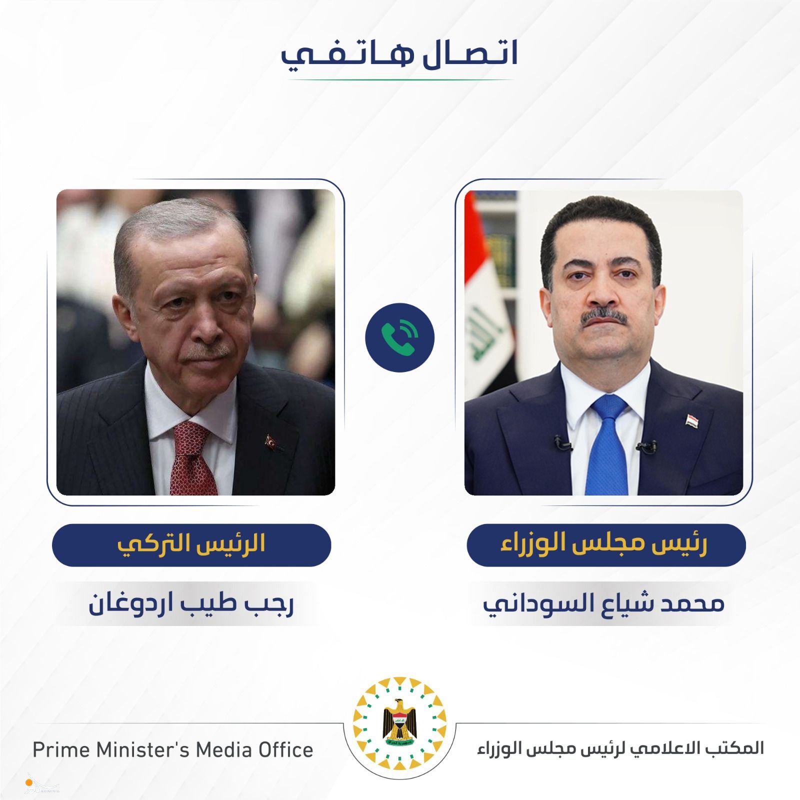 السوداني يؤكد لاردوغان: رفض العراق القاطع لانتهاك سيادته والتجاوز على أجوائه