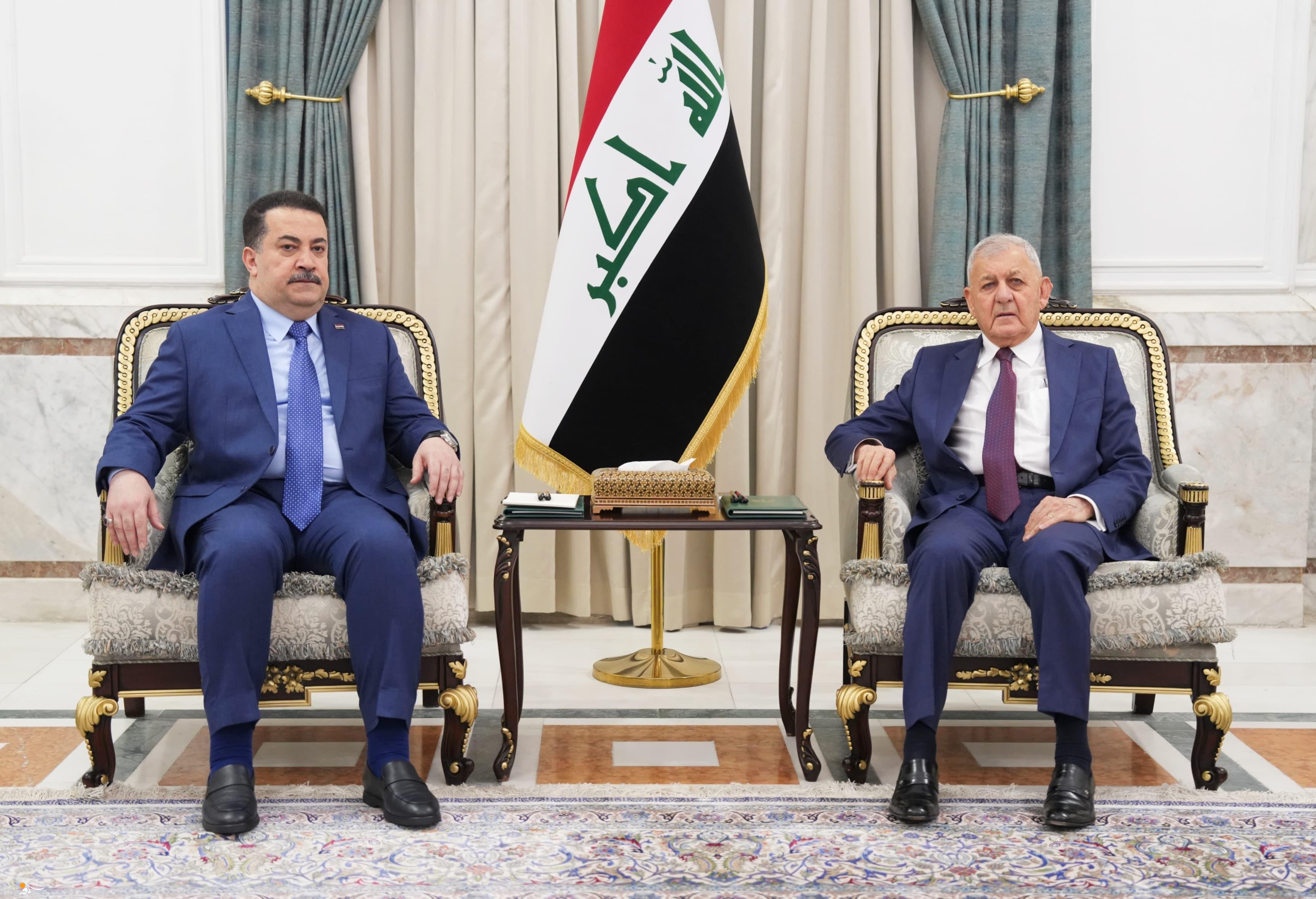 رئيسا الجمهورية والوزراء يؤكدان على ضرورة حل الملفات العالقة مع أربيل وفق الدستور