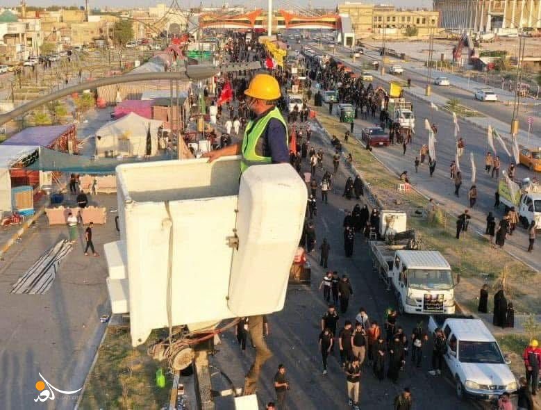 الكهرباء تعلن نجاح خطتها الخاصة بالزيارة الأربعينية